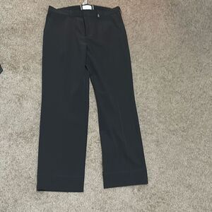 Susan Graff X Bogner Women's 10 Techno Trouser Pants Solid Black Office Travel